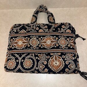 VERA BRADLEY "Caffé Latte" Pattern Foldable Makep Bag Jewelry Bag